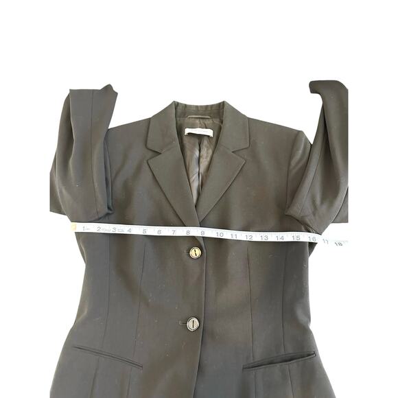 Rene Lezard Blazer XS Black‎ White Tuxedo Office Work Career Dressy Business - Picture 11 of 13